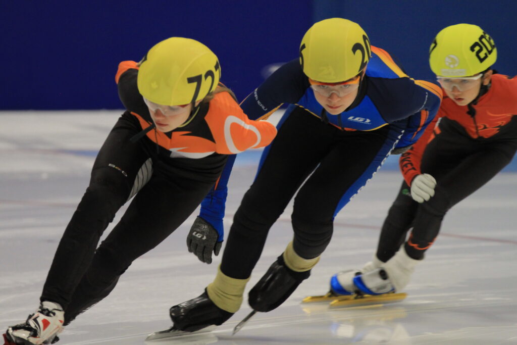 Racing at a short track meet